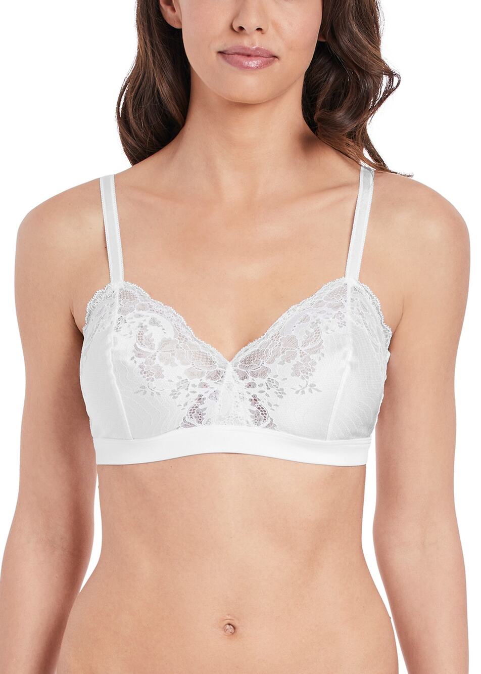 Wacoal Non-Wired Intricate Lace Affair Bralette Bra White Size 38C/D
